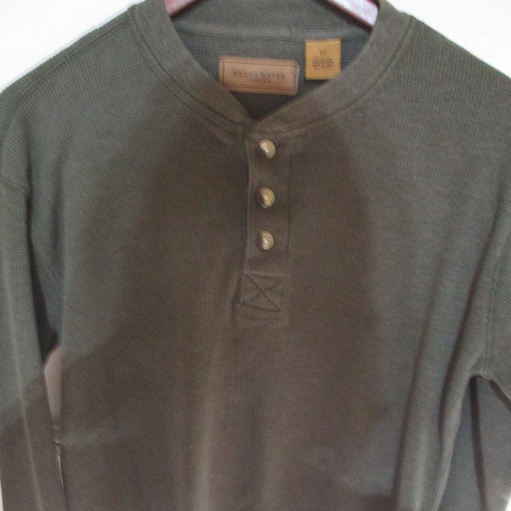 Men's Casual Shirt/3 Buttons/Army Green